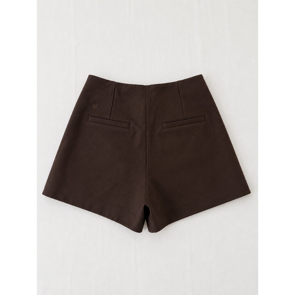 Lululemon Espresso Brown City Sleek High Rise 5-Pocket Shorts 26 3 Inch - Picture 2 of 3